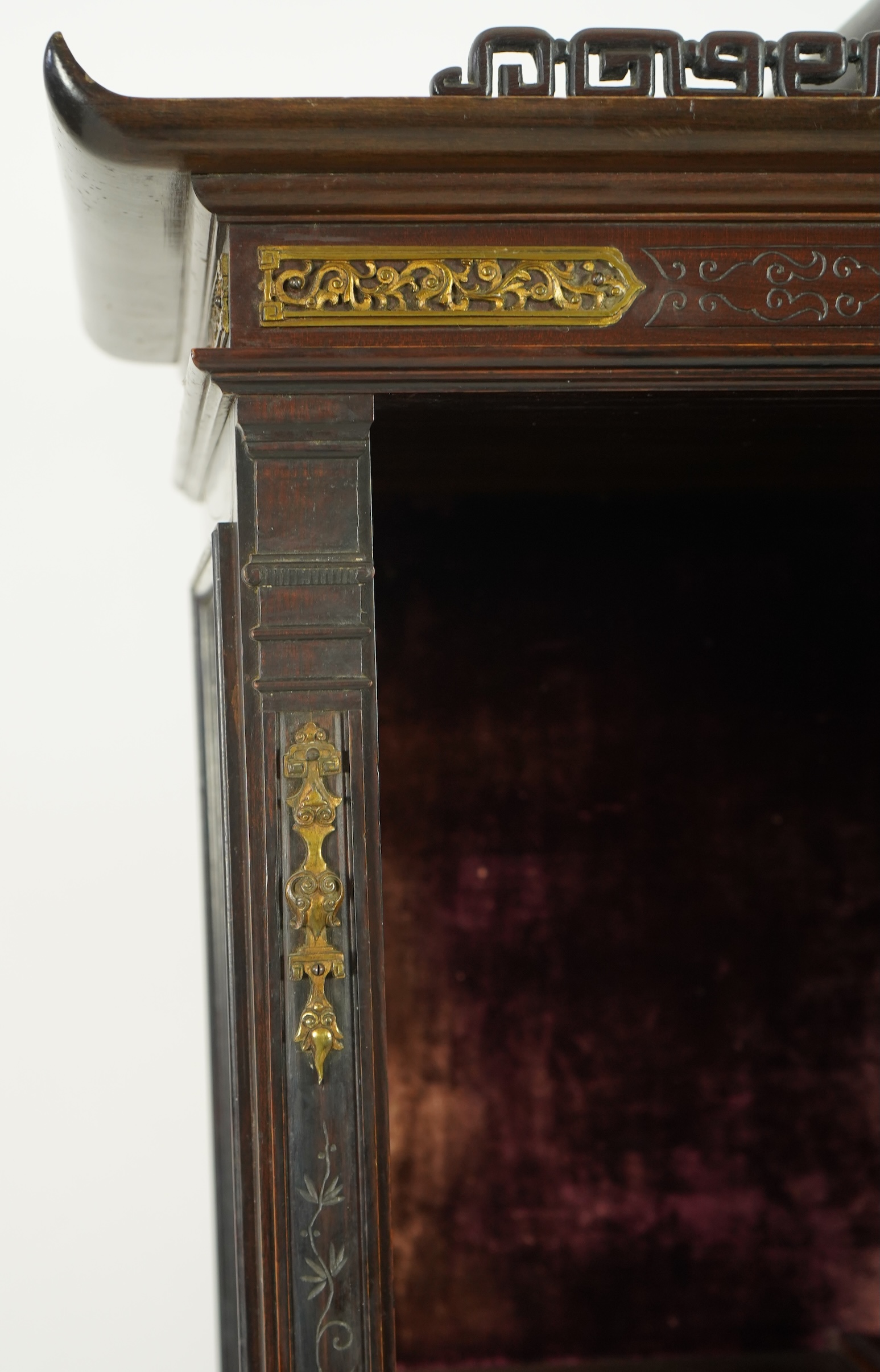Gabriel Viardot (French, 1830-1906), a French Aesthetic movement mahogany and ormolu mounted cabinet